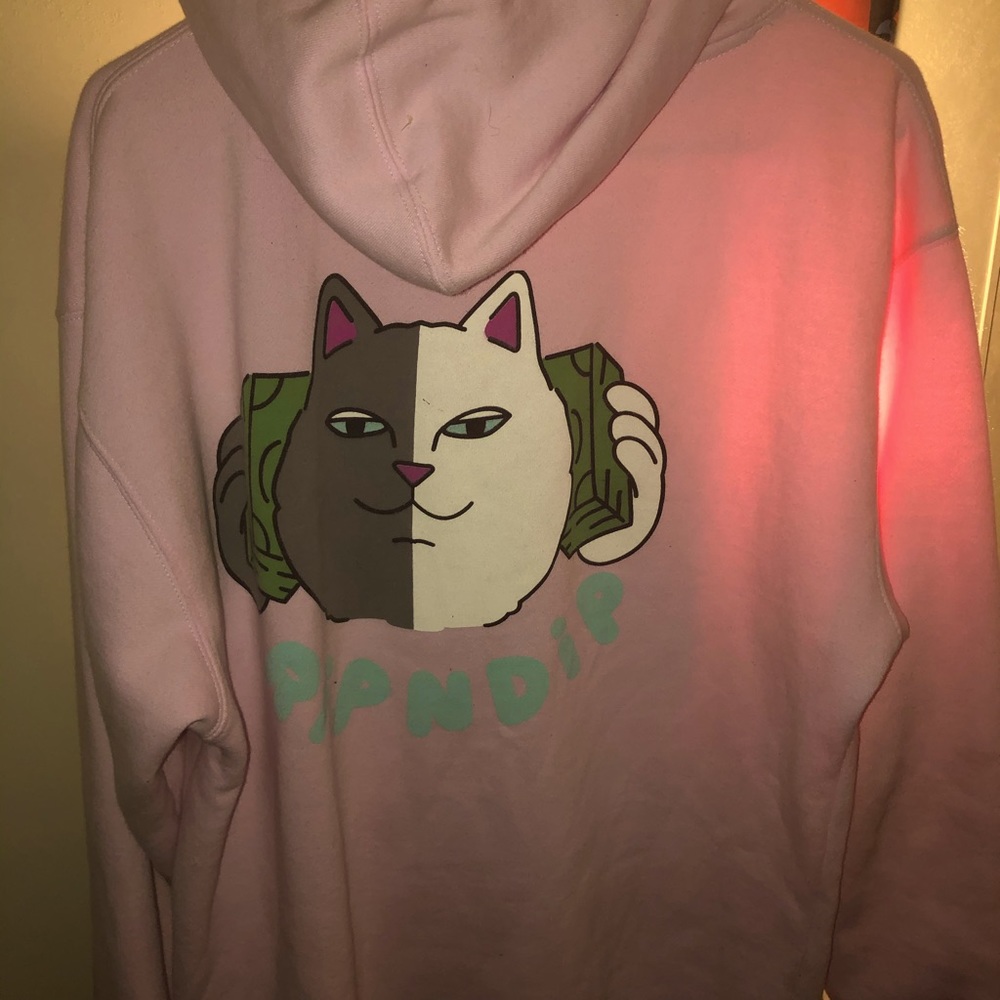 Pink RIPNDIP “money talks” hoodie